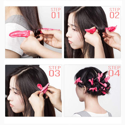 Dababell black foam overnight hair wave rollers packed tightly for travel and home storage