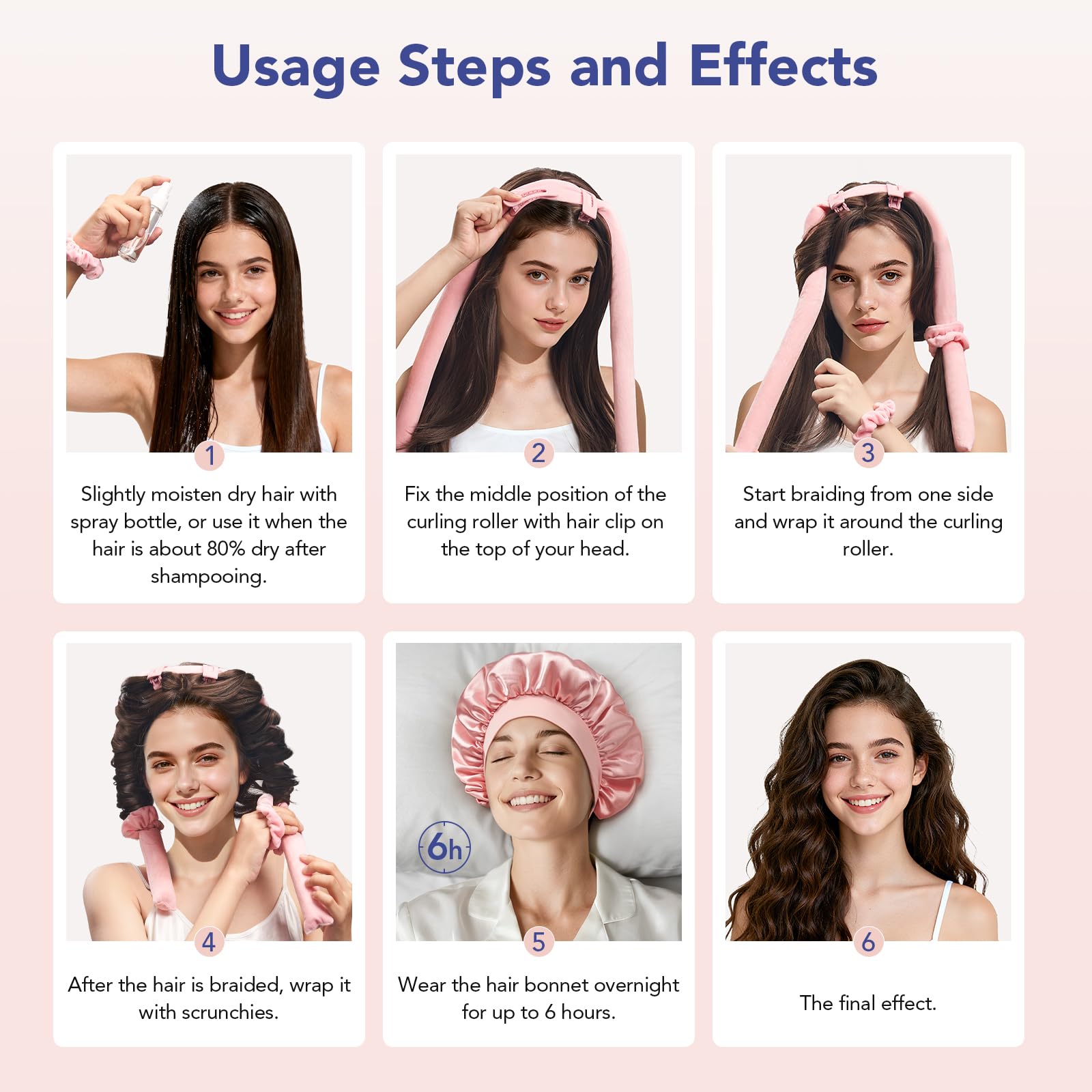 LitBear eleven piece heatless hair curling kit components arranged neatly together