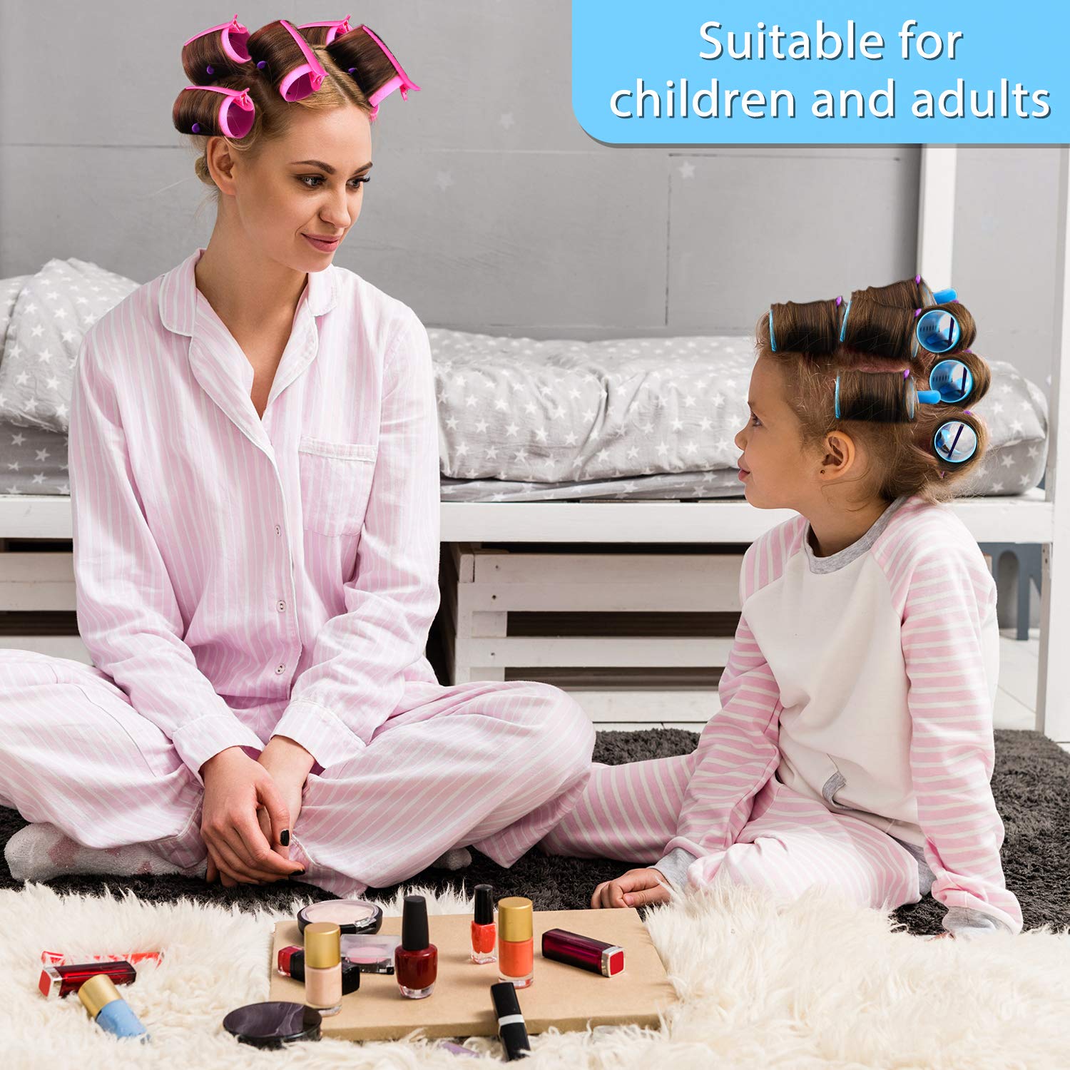 Complete package contents of the imported WILLBOND hairdressing tool set for salon-style home curlers.