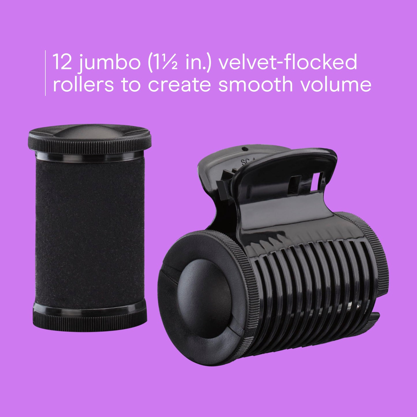 Specialized black styling clips included with the Conair hot roller hair setter kit