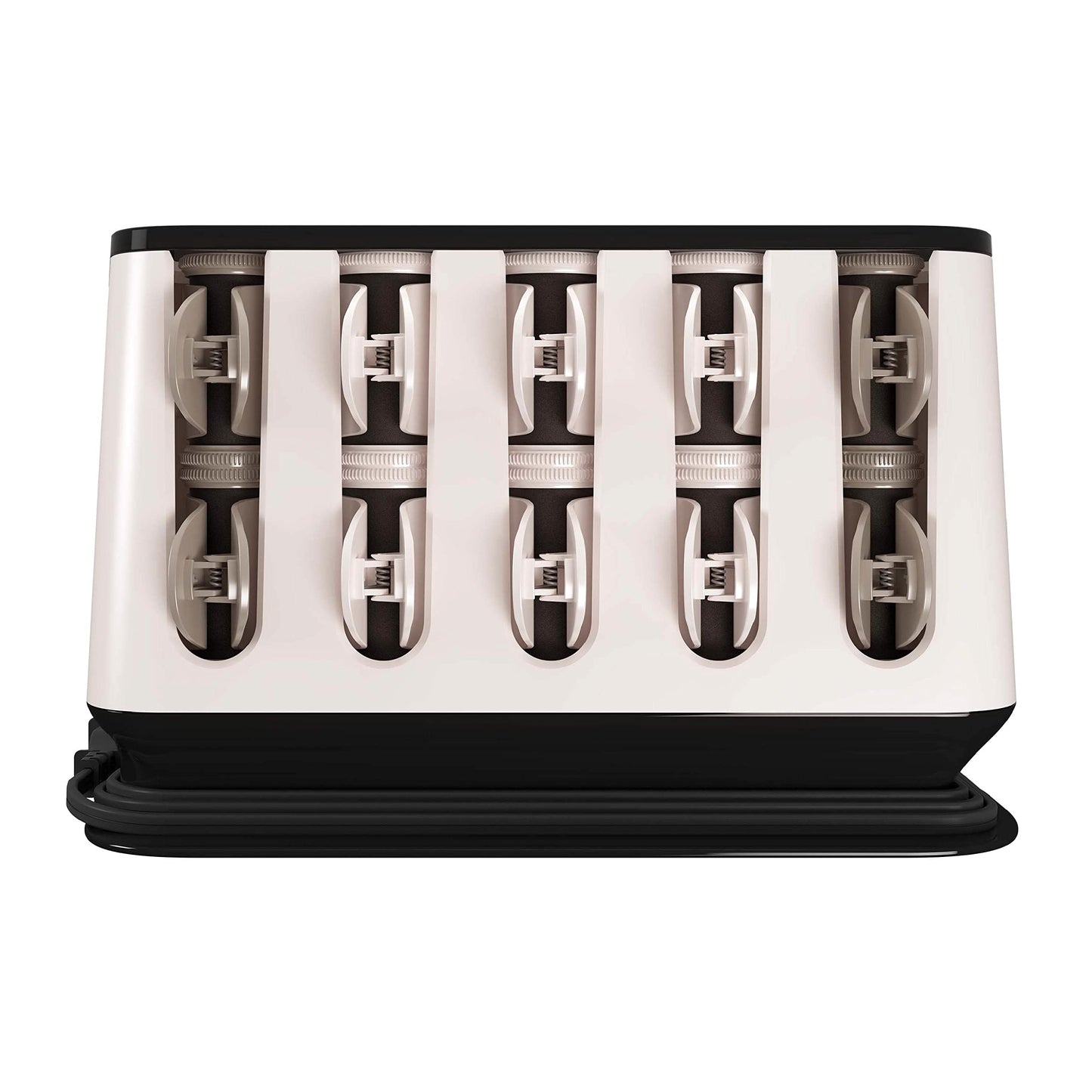 Remington argan oil and keratin infused hair setters inside the heated base unit