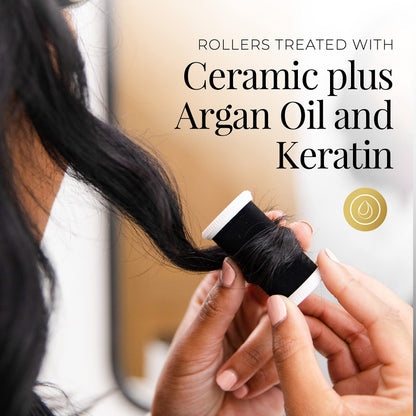 Packaging box for the Remington Shine Therapy argan oil and keratin treated hair setters