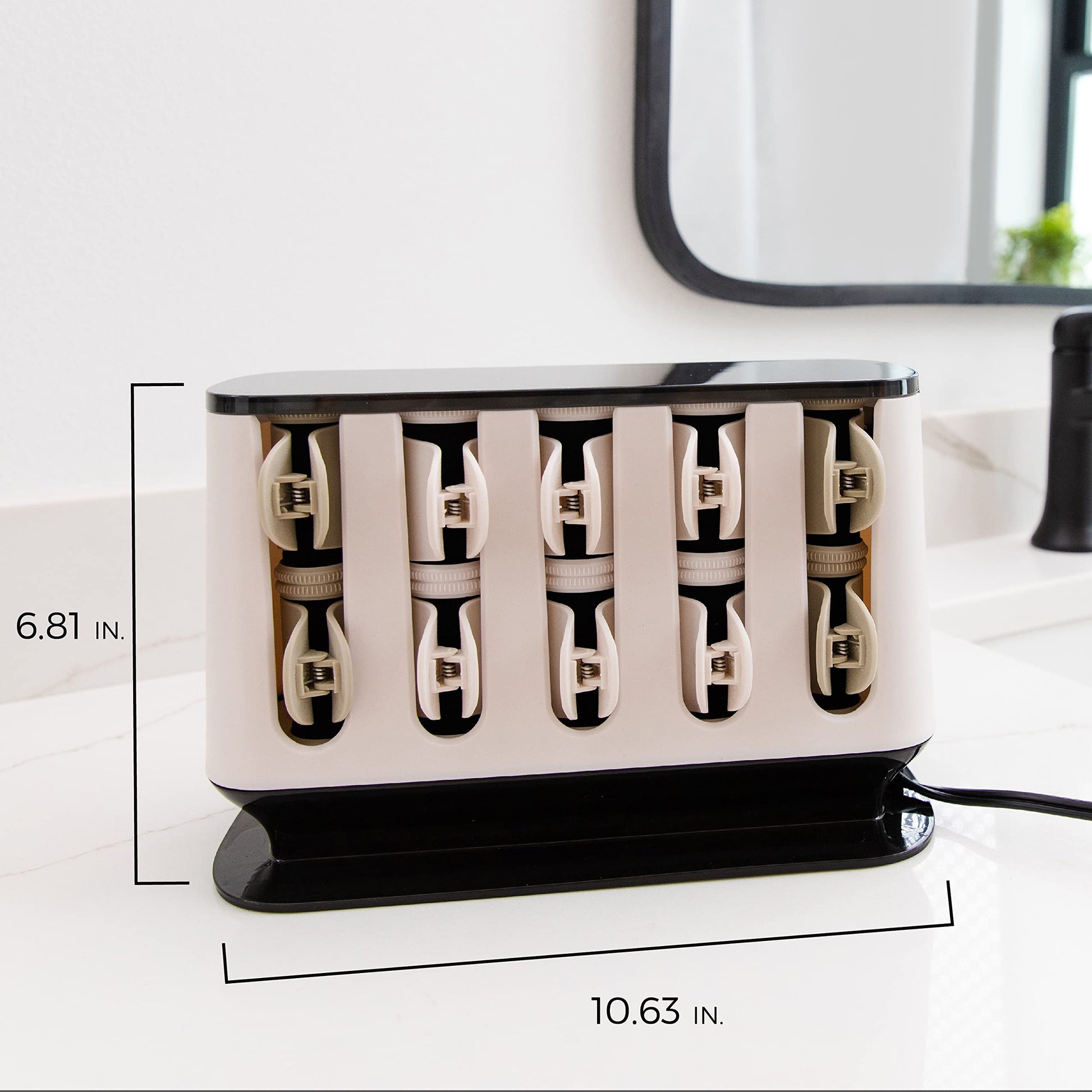 Full kit view of the twenty piece Remington Shine Therapy professional hair curler system
