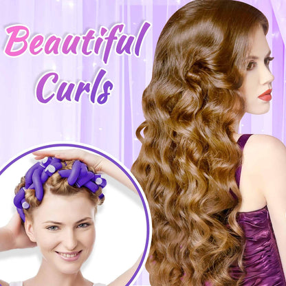 Heatless flexible curling rollers for short medium and long hair styling
