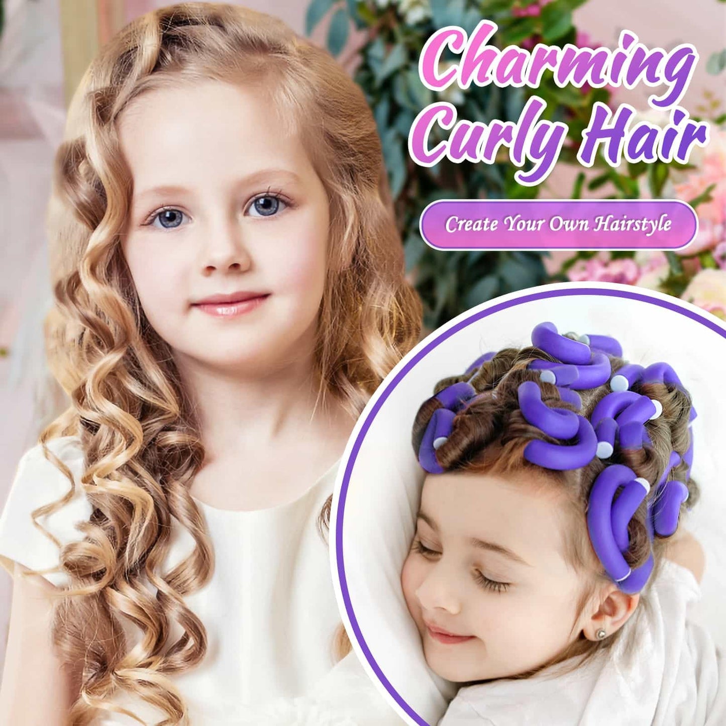 Thirty pieces purple flexi rods for creating salon grade curls at home