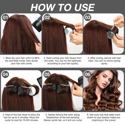 JZko heatless hair styling kit packed neatly inside its clear travel storage bag.
