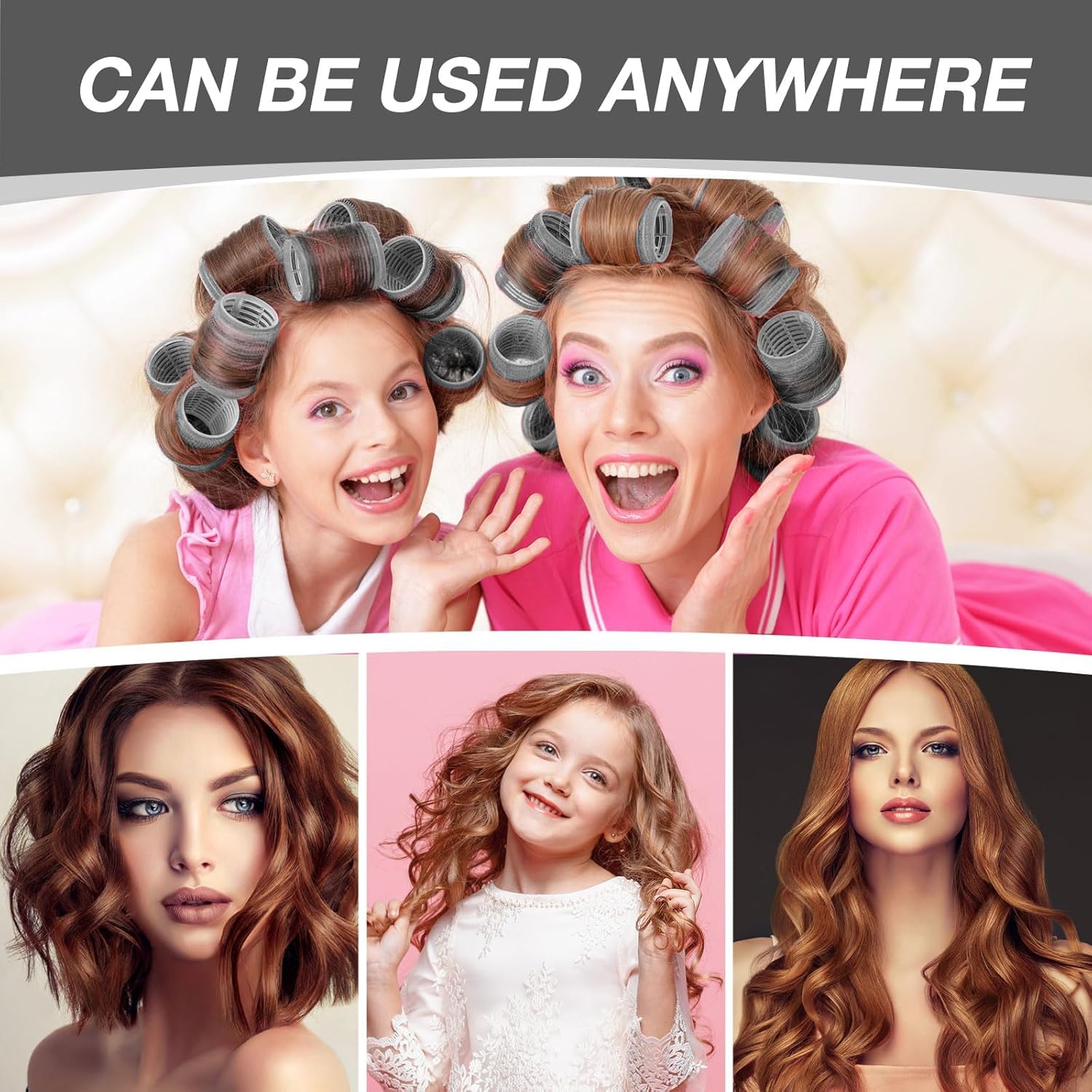 JZko hair curler set components laid out showing the complete sixty-six piece blowout kit.