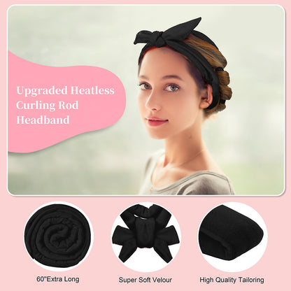 Flylipu damage free hair rollers set highlighting upgraded length and thickness.