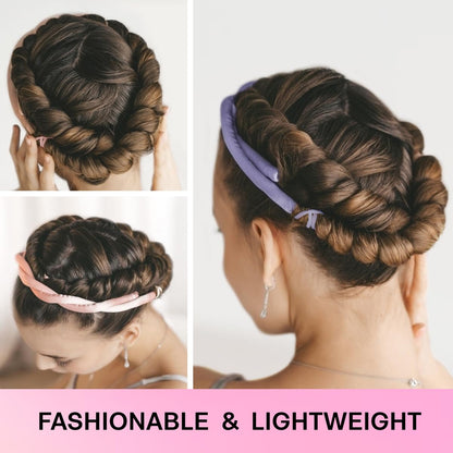 Lanzhire no heat overnight curling headband kit with included hair accessories for styling