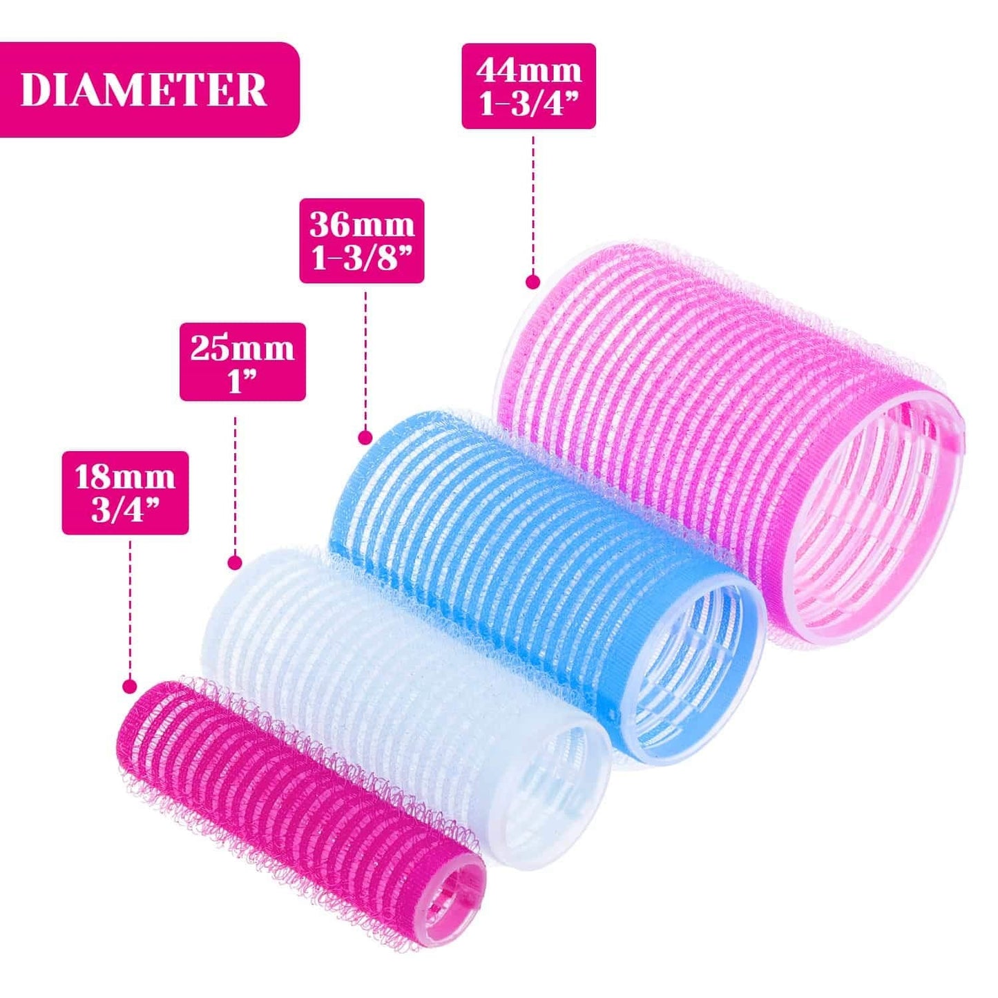 Lightweight self holding velcro rollers for creating salon grade volume at home