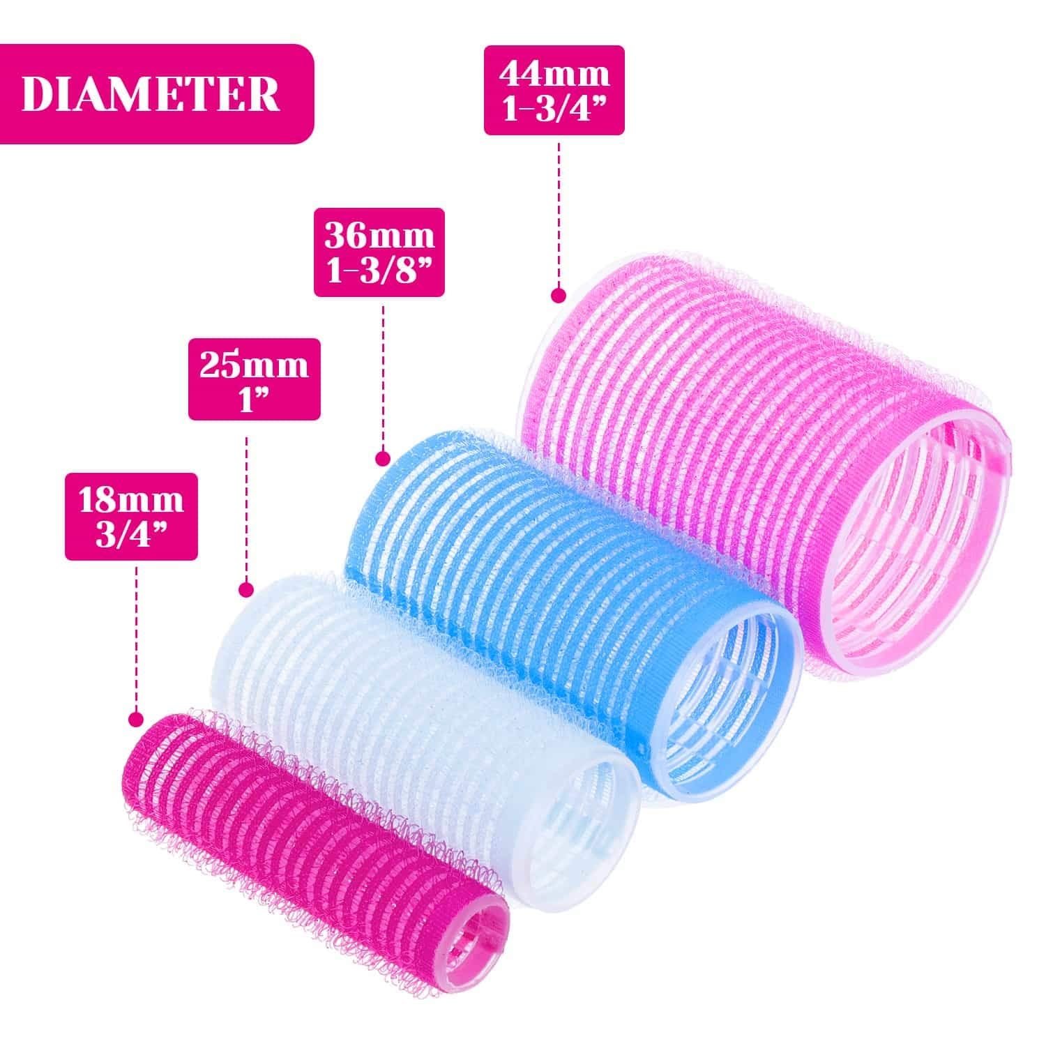 Lightweight self holding velcro rollers for creating salon grade volume at home