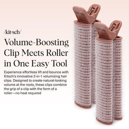 Close-up of Kitsch heatless roller clips detailing the hook-and-loop self-grip texture