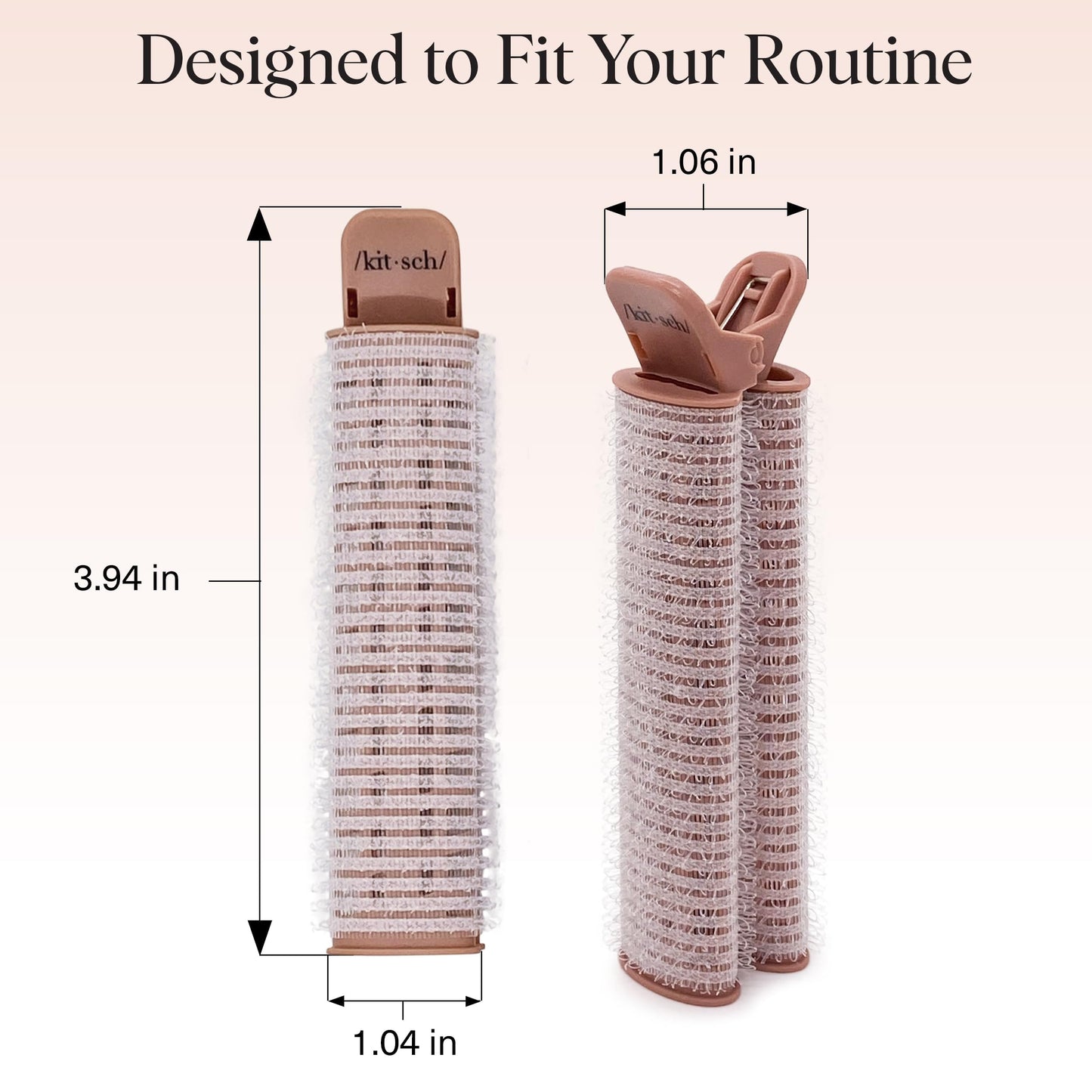 Demonstration of Kitsch 2-in-1 roller clips creating effortless heatless curls
