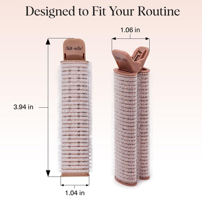 Demonstration of Kitsch 2-in-1 roller clips creating effortless heatless curls