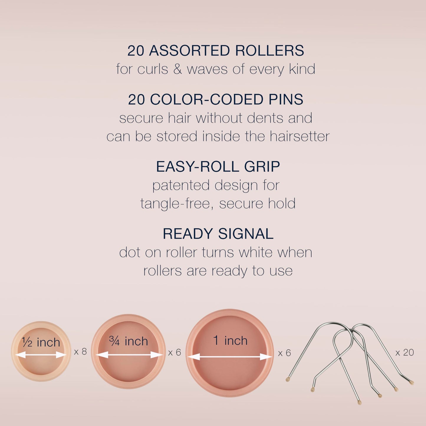 Conair hair setter heating base showing the ready signal indicator light turned on for styling.