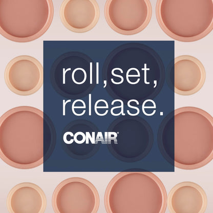 Stainless steel clips for Conair hair rollers demonstrating secure placement on a pink ceramic roller section.