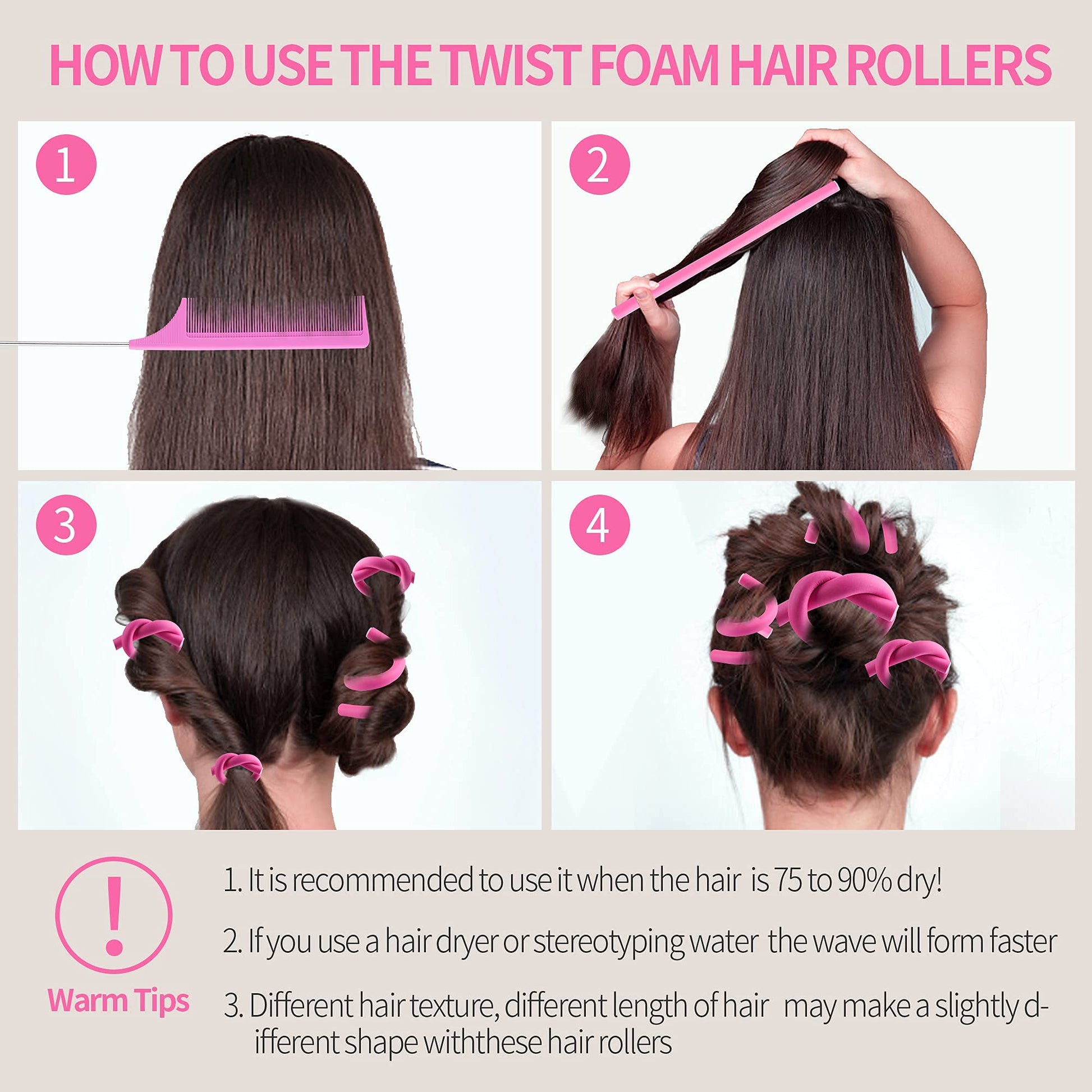 Bending pink flexible rollers to demonstrate bendable iron core wire