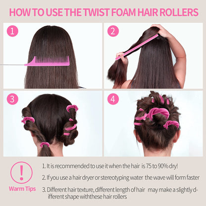 Bending pink flexible rollers to demonstrate bendable iron core wire