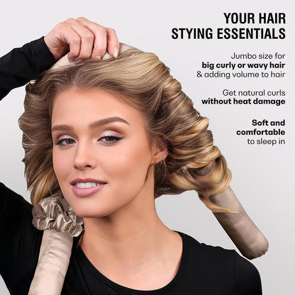 VivaSmile oversized heatless curl headband packaging details for the USA imported premium hair styling tool.