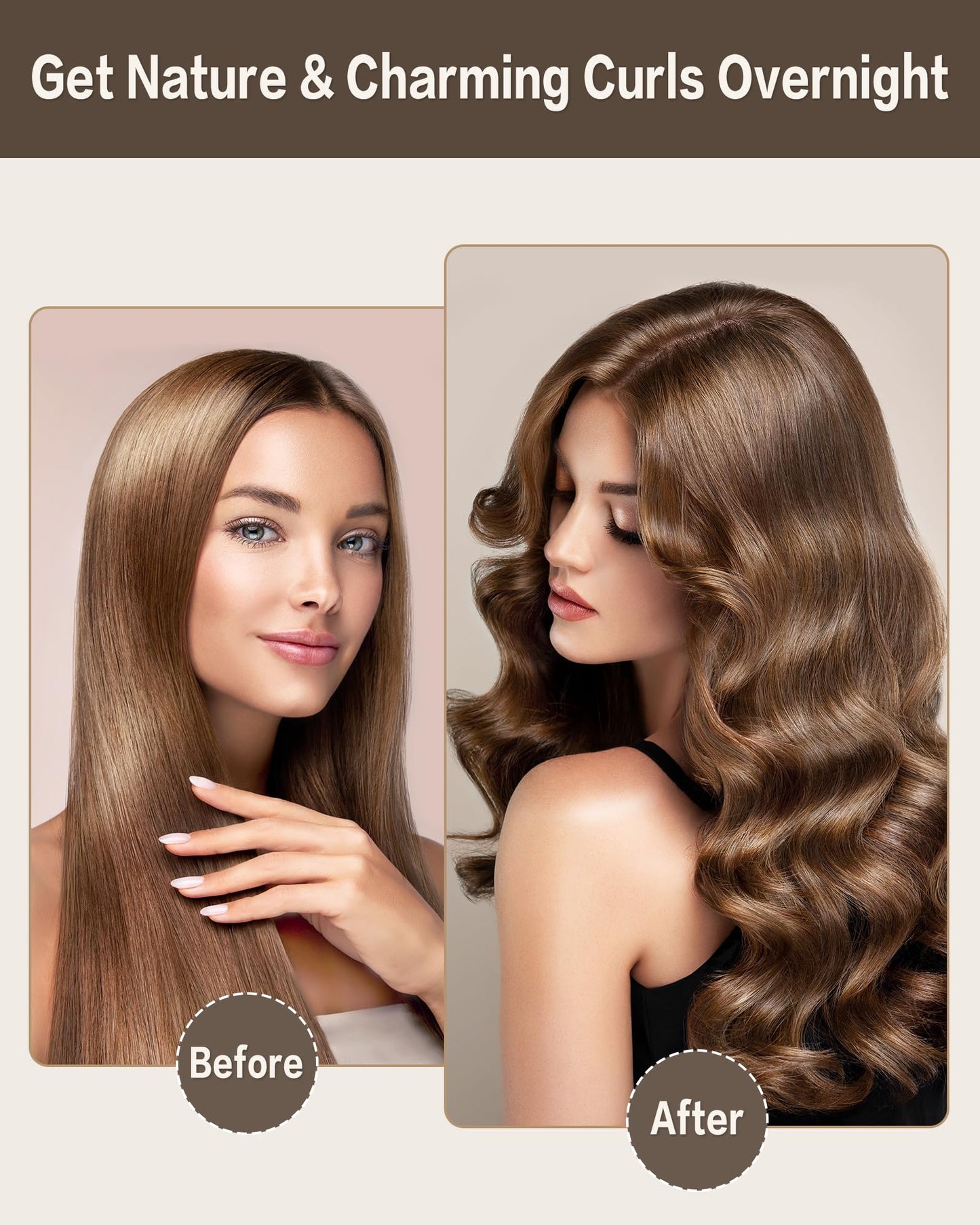 Close up of the non slip velvet texture on the Posicurly overnight curling rods