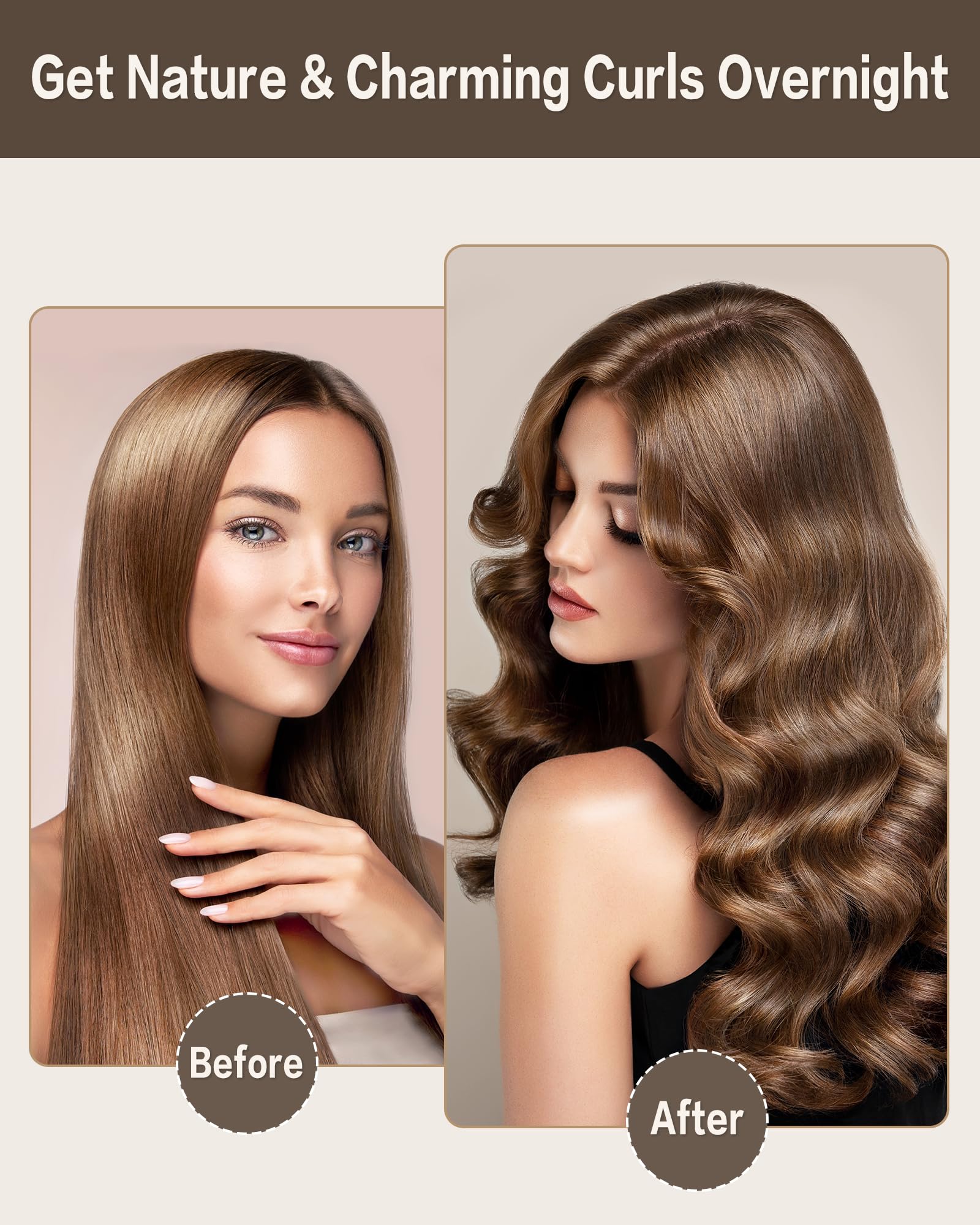 Close up of the non slip velvet texture on the Posicurly overnight curling rods