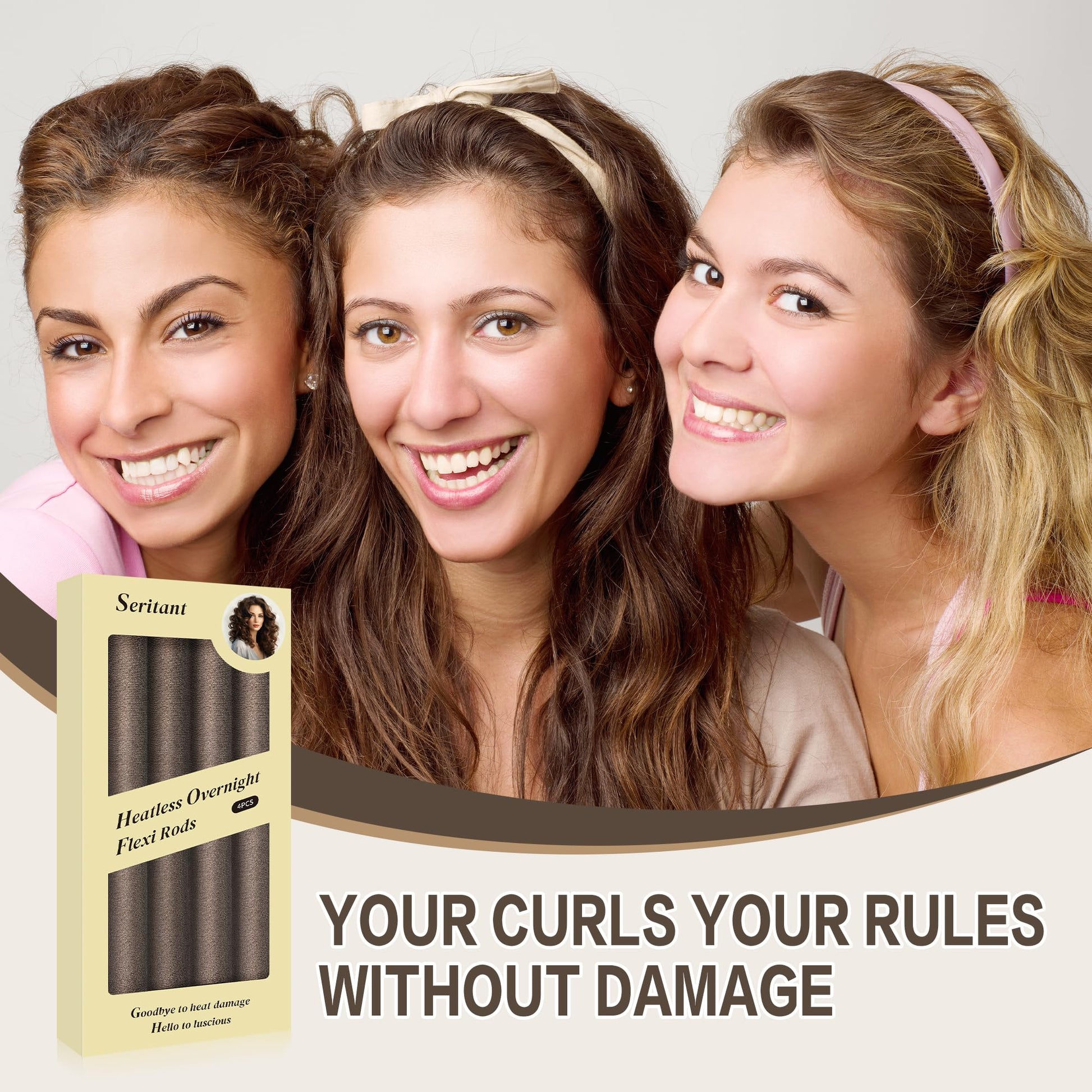 Complete packaging of the imported USA beauty accessory by Posicurly on a flat surface