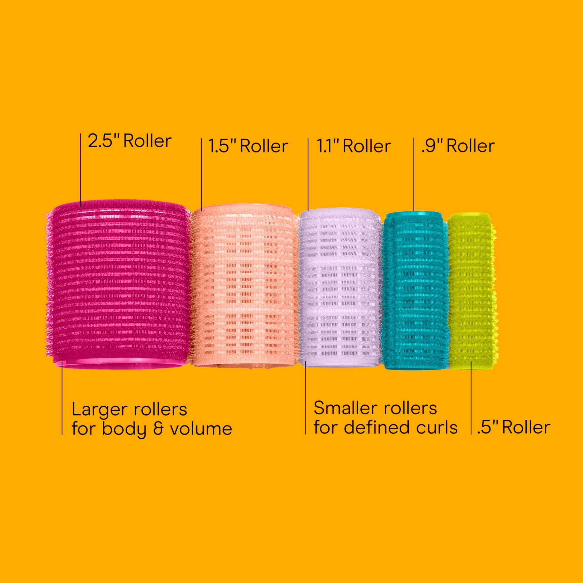 Conair multicolored self grip rollers in thirty one count assorted sizes