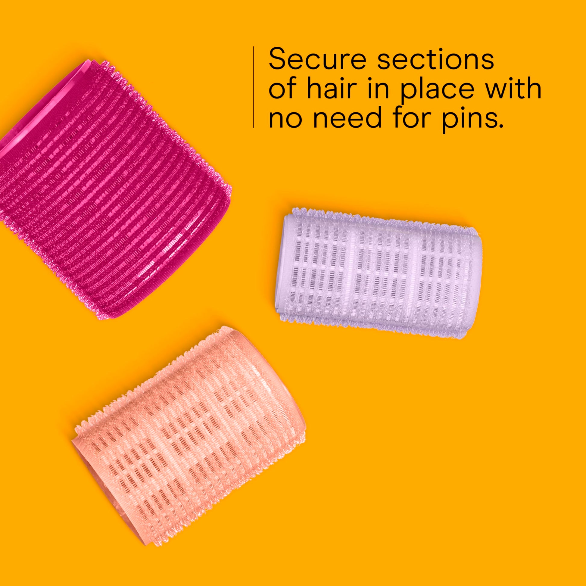 Conair heatless hair rollers stored inside the reusable zippered bag