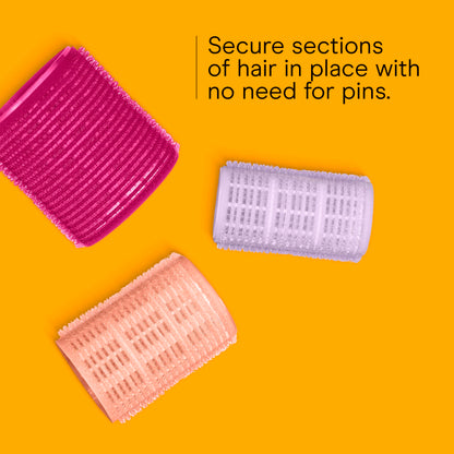 Conair heatless hair rollers stored inside the reusable zippered bag