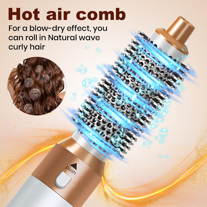 High speed 110000 RPM hot air styler wand highlighting the digital temperature controls and ergonomic handle design.