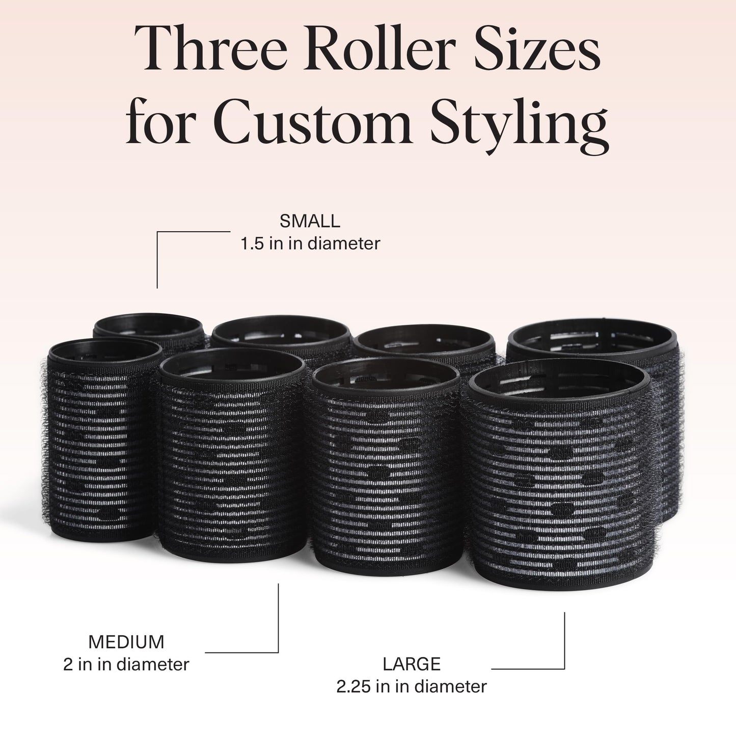 Kitsch ceramic thermal rollers being applied to hair for a blowout look