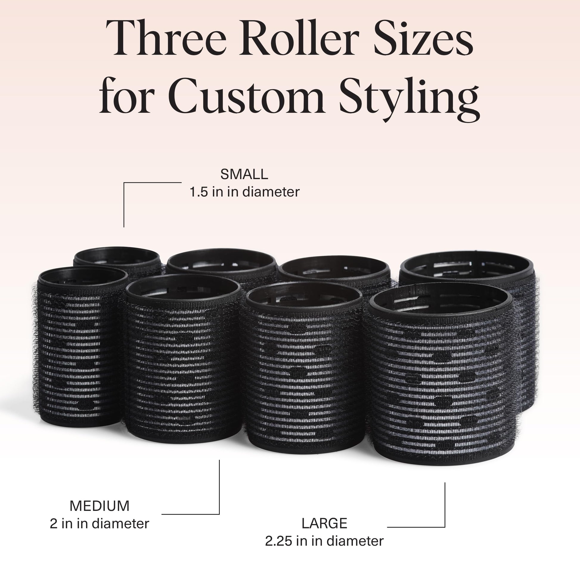 Kitsch ceramic thermal rollers being applied to hair for a blowout look