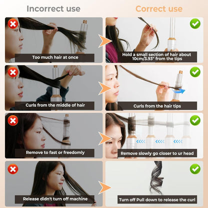 Full packaging view of the USA imported 5 in 1 electric hair styler displaying all inclusive volume and straightening attachments.