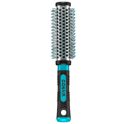 Conair hot curling brush showcasing the close-up texture of the metal core design.