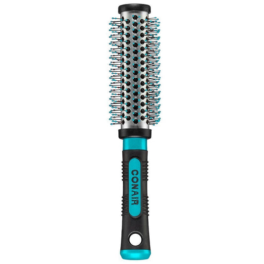 Conair hot curling brush showcasing the close-up texture of the metal core design.