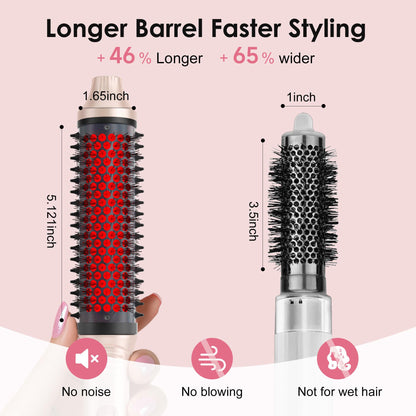 Close-up of the negative ion bristles on the GOLD TIME infrared hair styler