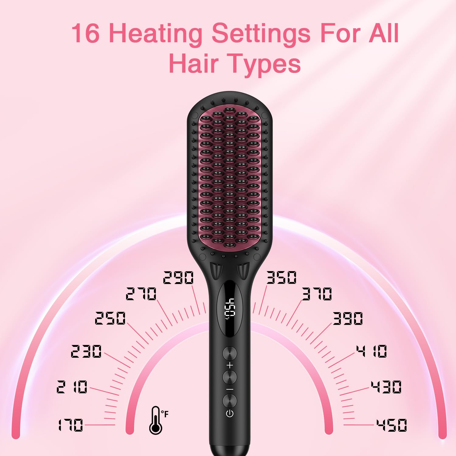 MiroPure premium hair straightening tool showing the sturdy power cord connection.