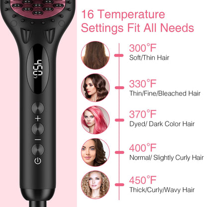 Packaging details of the imported MiroPure ionic hair straightener brush.
