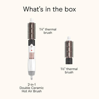 Conair imported thermal round brush being held to demonstrate the lightweight and balanced design.