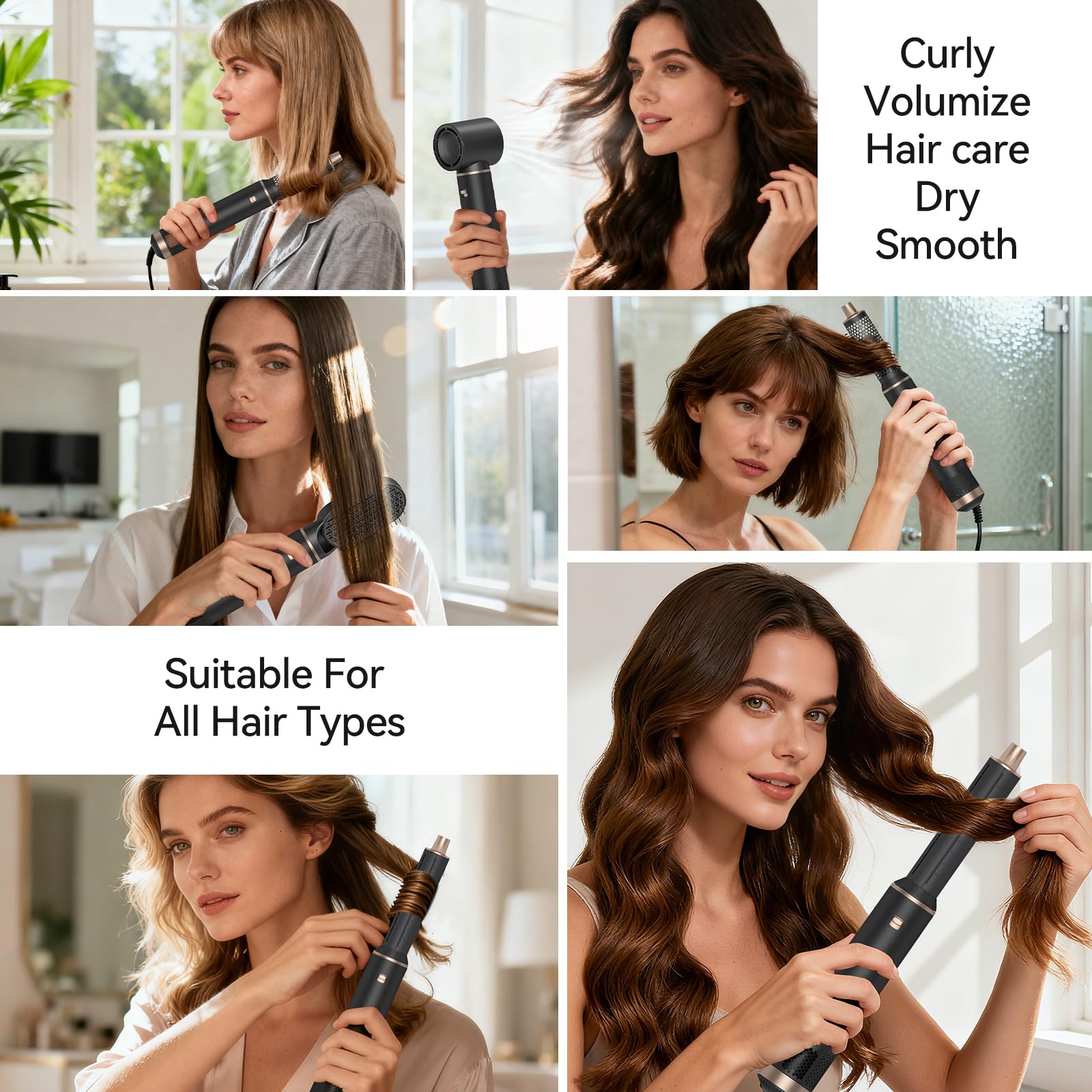 Premium packaging of the imported USA ionic hair dryer and volumizer styling set
