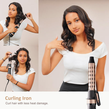 DAILYLIFE multifunctional salon shaper showing the ionic function ceramic coating barrel close up