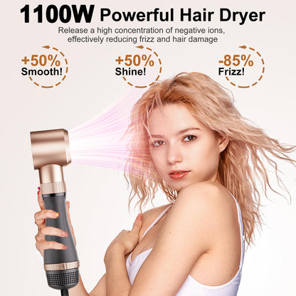 DAILYLIFE interchangeable hair dryer wand with round brush attachment for volumizing blowouts