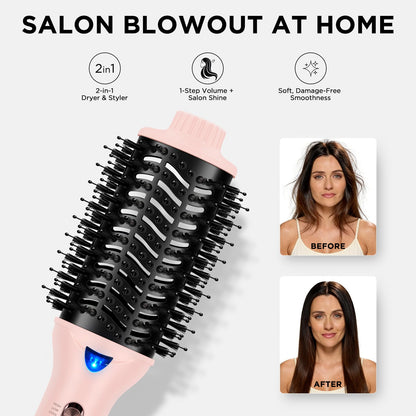 Aima Beauty Ionic Ceramic Hot Air Brush displaying the nylon bristles close up.