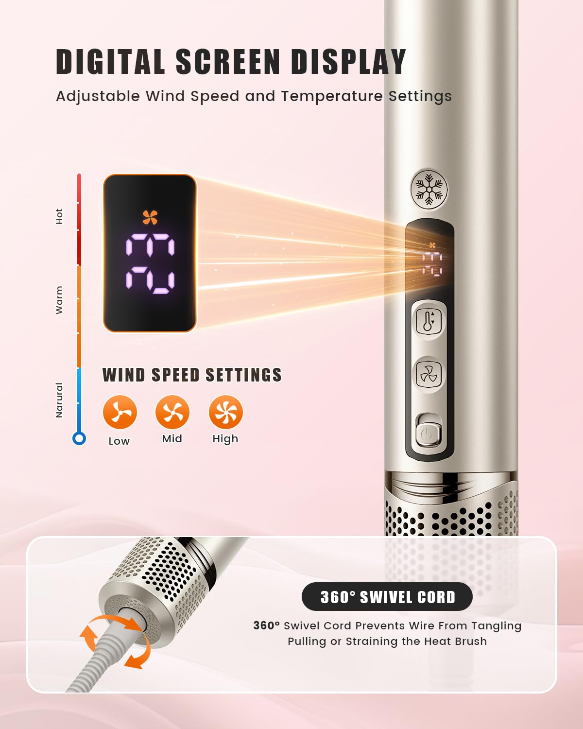 Tqcir automatic wrapping curler barrel utilizing Coanda airflow technology to curl hair smoothly