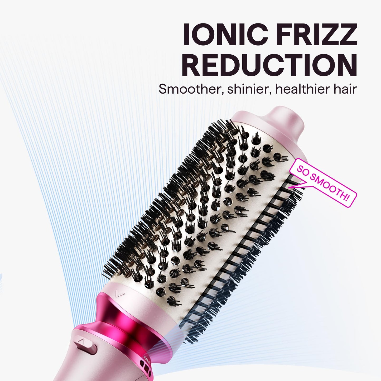 Wavytalk professional hair volumizer tool showcasing the digital temperature control interface.