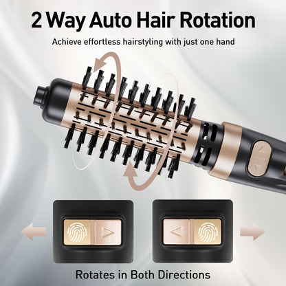 Beautimeter ionic blow dryer brush showing the black and gold ceramic barrel