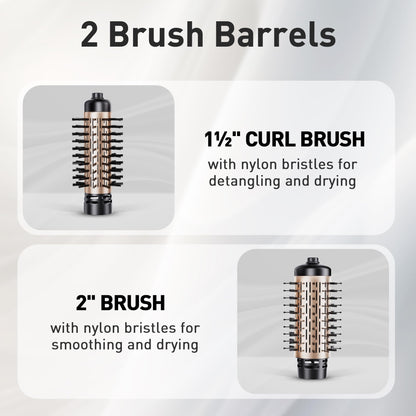 Beautimeter 2-inch round volumizer brush attachment for long hair styling