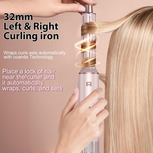 Dryhsip multi hair styler kit with five detachable brush heads including curler and straightener components