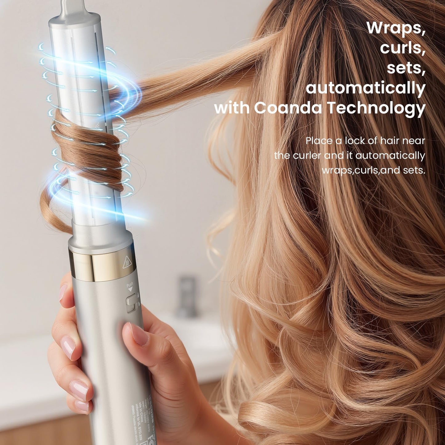 MESCOMB 5 in 1 styling kit with all five interchangeable attachments including the volumizer and straightening brushes organized neatly