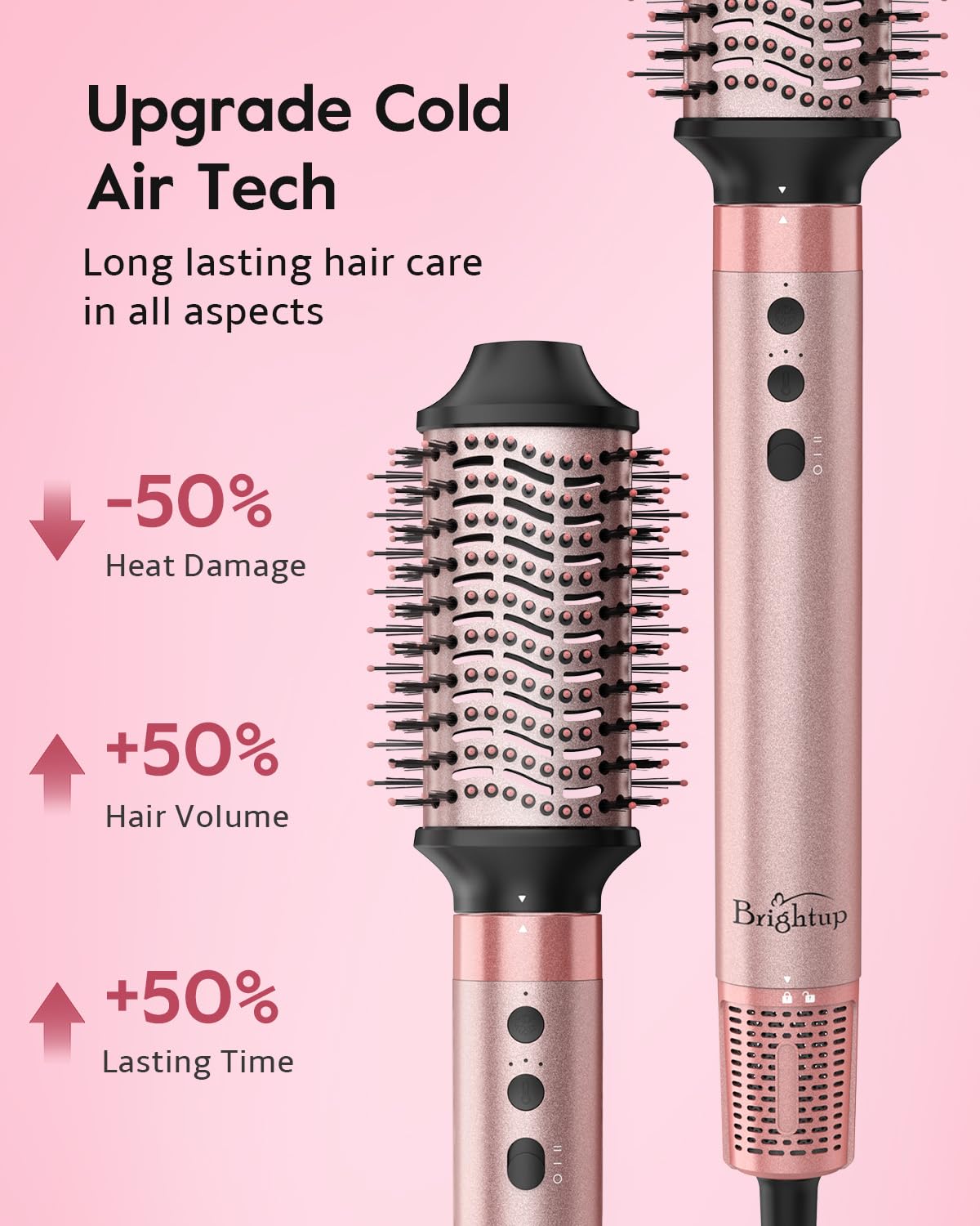 Brightup multi-functional blow dryer brush premium packaging and full kit